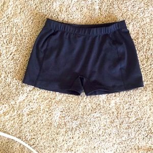 SUPER SHORT 2in in seem spandex shorts black